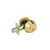 Lion Locks LDO0775 Single Cylinder Deadbolt, Polished Brass [並行輸入品]