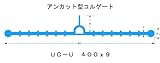 ポリビン止水板アンカット型コルゲートUC-U400mm×9mm×10m巻 グレー