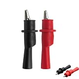 Itisyou ワニ口クリップ ワニグチクリップ テスター棒用ワニグチクリップ 電気試験 2 個 テストリード用ワニ口クランプ