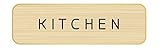 ドアプレート メタルプレート ドアサイン (KITCHEN, Gold/Black) Hansmare Aluminum Door Sign シンプル トイレ オフィス 部屋 表札 高級感