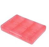 3DS ソフトケース DS ソフト ケース 3DSソフトケース 収納 ケース クリア 任天堂 カセット ゲーム カード (レッド)