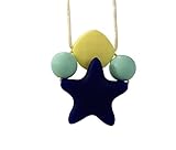Stimtastic Chewable Silicone Star Pendant Necklace Nontoxic BPA and Phthalate Free, Navy by Stimtast