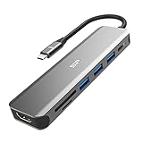 シリコンパワー SP Silicon Power7-in-1 USB Type-C USB ハブ ドッキングステーション 【4K対応 HDMI/USB Type-C (PD 60W) / USB3.2 Type-A/microSD/SDカード 】 MacBook Pro/iPad Pro/Air SPU3C07DOCSU200G