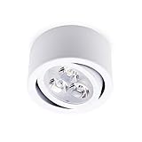 Brightsky 3w LED Adjustable Angle Spotlight Downlight TV Corridor Backdrop Light Round Mount White Housing White Color [並行輸入品]