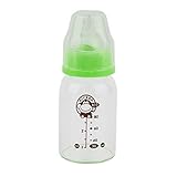 MolySunベビーシックニングタイプ高ホウ素シリコン標準口ストレートボディグラスフルーツジュースミルクボトルベビーフィーディングボトル100ml