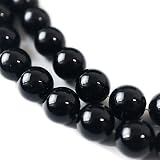 【天然石】オニキス（黒めのう） ブレスレット用 ビーズ 一連 10mm【約38粒入り】パワーストーン 手芸 ハンドメイド アクセサリー パーツ きらきらぷんぷん丸 NS-014