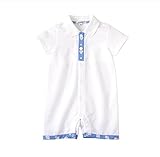 SOULEIADO シャツ襟カバーオール ホワイト 70cm 48503