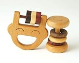 Papa rattle set【森のささやきシリーズ】【木製玩具】【ヒロ・コーポレーション】
