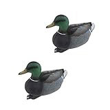 F Fityle フローティング　雄 アヒル置物　2個　生き生き　デコイ　狩猟囮　芝生 ガーデン 装飾