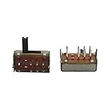 Goliton® 　20X　SK-23D07（2P3T）SPDT　トグルスイッチ　スライドスイッチ　　シルバー