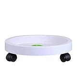 RaiFu 植木鉢トレイ フラワーベース 25CM 移動可能 ユニバーサル ホイール プラスチック ウォーターパン ガーデニング アクセサリー グレー 内径約25CM