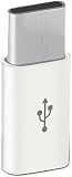 USB MicroB→TYPE-C変換アダプター、マイクロB→TYPE-C対応、Android/iPhone15/16対応、最大2A出力 (ホワイト, 1個)