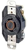 Leviton 2410 20 Amp, 125/250 Volt, Flush Mounting Locking Receptacle, Industrial Grade, Grounding, V