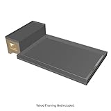 タイルRedi USA wf3248r-rb32-kitベース' nベンチWonderfallトレンチ右排水ベースをシート、32 " D x 60 " W