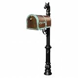 Qualarc MB-3000-PAT-LP701-BL Provincial Collection Mailbox with Decorative Lewiston Post, Ornate Bas