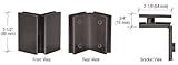 CRL Oil Rubbed Bronze Genevaシリーズglass-to-glassブラケット