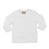 Larkwood Baby Unisex Plain Long Sleeve T-Shirt (3-4) (White) by Larkwood