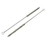 uxcell スチールワイヤーチューブブラシ　ステンレス鋼線管クリーニングブラシ　30cm長さ　直径10mm　2本
