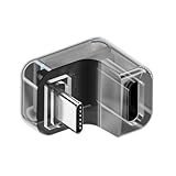 Xiwai USB4.0 Type-C デジタル スマート LED ディスプレイ USB-C オス - メス 反対 U 字型 バックアングル延長アダプタ USB4.0 40Gbps 140W 電流電圧監視