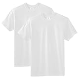 Comfort Colors メンズ 大人用 半袖Tシャツ スタイル 1717, ホワイト (2点パック), Large