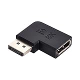 Cablecc DisplayPort 1.4 オス - DP メス アングル アダプター Ultra-HD UHD ビデオ PC ラップトップ モニター用 8K 60hz 4K 144hz 7680*4320 高速帯域幅