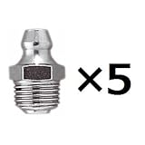 ガレージ・ゼロ グリスニップル(グリースニップル） 1/8PT （真鍮製）5個 GZNP32