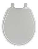 Mayfair 48SLOWA 000 Slow-Close Molded Wood Toilet Seat featuring Whisper-Close, Easy Clean & Change 