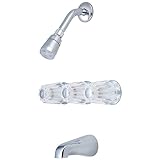 Olympia Faucets P-3220 Three Handle Tub/Shower Set, Chrome Finish [並行輸入品]