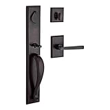 Baldwin FDLONXTAPLRSR481 Reserve Full Dummy Handleset Longview x Taper with Rustic Square Rose in Da