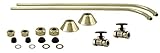 Westbrass Brass Single Offset Bath Supply Lines with 1/2 in. Comp Valves [並行輸入品]