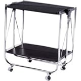 東谷　AZUMAYA　フォールディングキッチンワゴン　キャスター付　ブラック【PW-313BK】