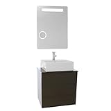 Iotti tn410時間容器シンク浴室洗面化粧台壁マウントwith Lighted Mirror含ま 24 Inch Iotti TN418 1