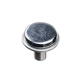 Sietto r-1302幾何1 – 1 / 4インチ直径マッシュルームキャビネットノブwithアイリッドBlac、 R-1302-SN 1