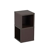 arne 壁掛け棚 ウォールラック シェルフ 2段 Sサイズ Wall Rack Cube S-2 ダークブラウン