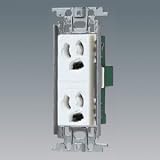 パナソニック 埋込抜け止め接地ダブルコンセント 金属取付枠付 15A 125V ホワイト WTF11623WK