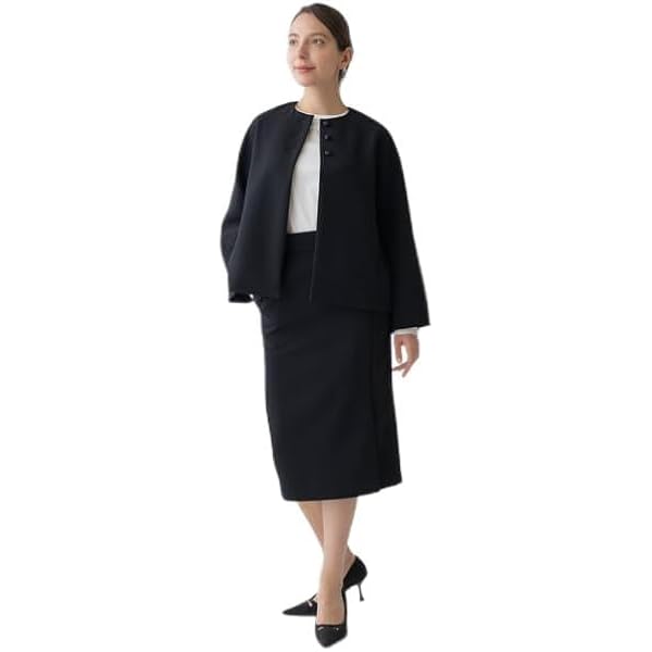 Amazon | [ソーノ] ジレ NAVY バックフリルロングジレ ネイビー
