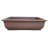 常滑焼 ウ泥長角鉢 窓入 15号 2個入り 大型植木鉢