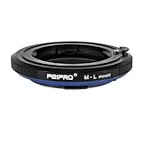PEIPRO LM-Lレンズアダプターマニュアルフォーカス、アルミニウム合金製、ライカMマウントレンズとLマウントカメラパナソニックS1 S1R S1H S5ライカSL SL2 CLシグマFP DLSRとの互換性があります (ブラック モデル1) ブラックアダプター ブルーラバーリング付き