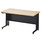 オフィスコム 法人様向け オフィスデスク スチールデスク 幅1400×奥行700×高さ720mm 平机 ブラック/ナチュラル OC-SD147HB-NABK