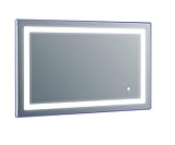 Eviva evmr52 – 47 x 28 Deco Piece壁マウント浴室洗面化粧台、フレーム付きバックライトLEDミラーライト組み合わせ、アルミニウム