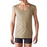 [グンゼ] in.T Tシャツ専用インナー 汗取り付 クルーネック スリーブレス 袖なし タンクトップ 綿混 メンズ YV1577Q 汗パッド 汗臭対策 透け防止 M クリアベージュ