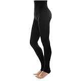 Qtop ストッキング レギンス 裏起毛タイツ 超厚い 暖かい レディース-黒