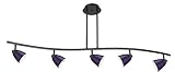 Cal Lighting SL-954-5-DB-BLS Track Lighting, Cobalt Blue & Dark Bronze