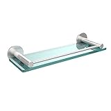 Allied Brass FR-1/16G-SCH 16-Inch Glass Shelf with Rail [並行輸入品]