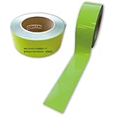 コンクリート用反射テープ 幅50mm×長さ1Mから10Mまで 日本製 プライマー不要 (長さ1M, 蛍光黄)