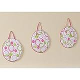 円ピンクと緑モダンWall Hangingアクセサリーby Sweet Jojo Designs
