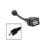Caxico 2 個入り USB ホスト ケーブル ミニ B オス USB A メス OTG