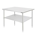 ナリタカストア ステンレス作業台 業務用 調理台 W100×H80×D60cm シルバー 未塗装