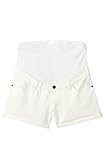 Angeliebe エンジェリーベ P ・ パンツ ストレッチ デニム ショート 7号 デニム ホワイト