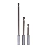 HKUN　六角延長　バー　六角軸　延長ビット　シャンク　ソケット　電動ドライバー　インパクト　工具　3種類セット